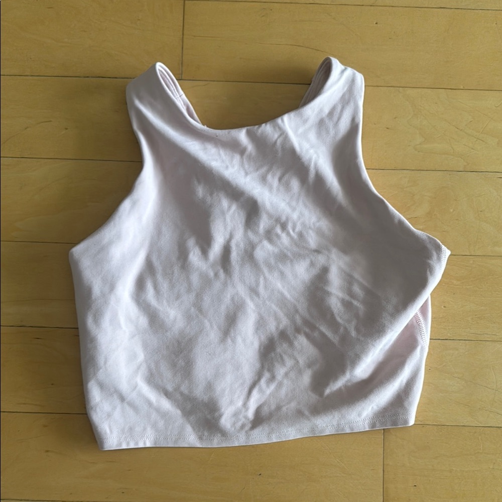 Athleta White Fitted Crop Top
